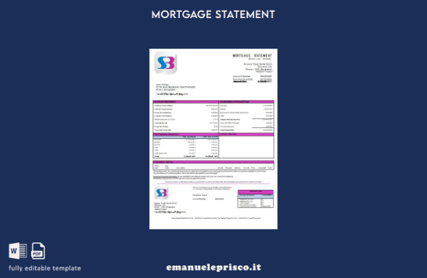 modello di estratto conto mutuo bancario Bangladesh SB in stile verificato